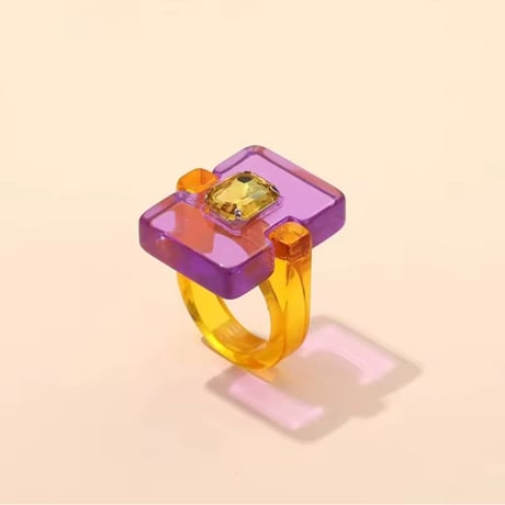 Skeleton Square Ring/6color
