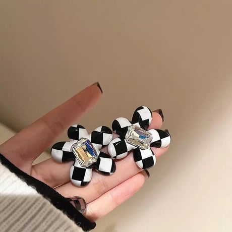 Flower Octagon Crystal Pierce/2color