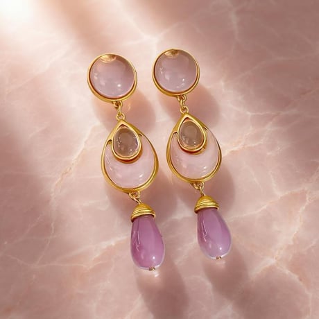 Pink Marble Drop Pierce