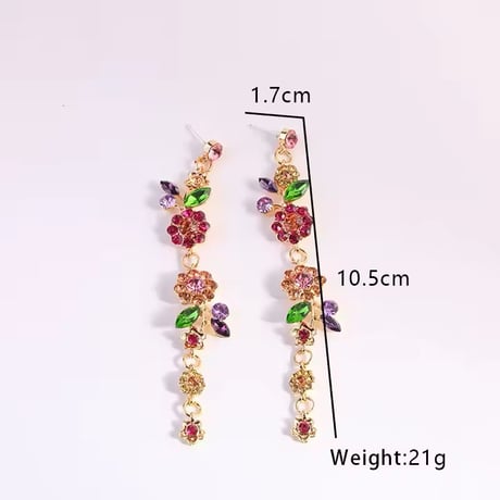 Flower Bijou Long Pierce