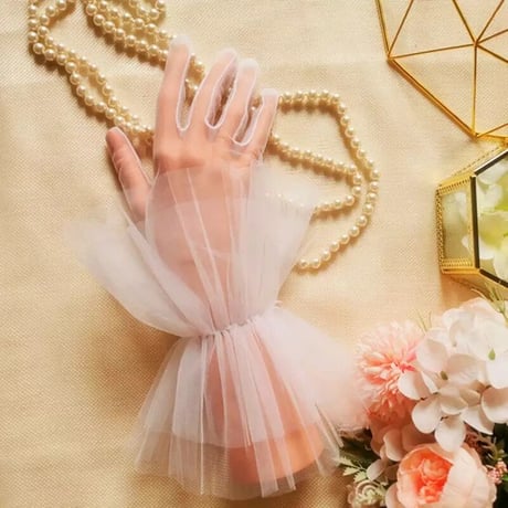 Sheer Tulle Short Glove/3color