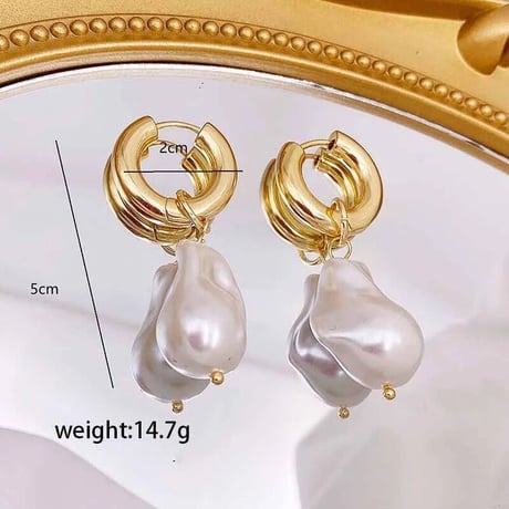 Baroque Pearl Hoop Pierce
