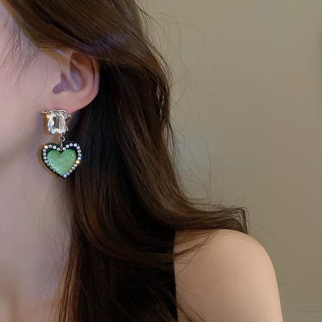 Translucent Candy Heart  Pierce/4color