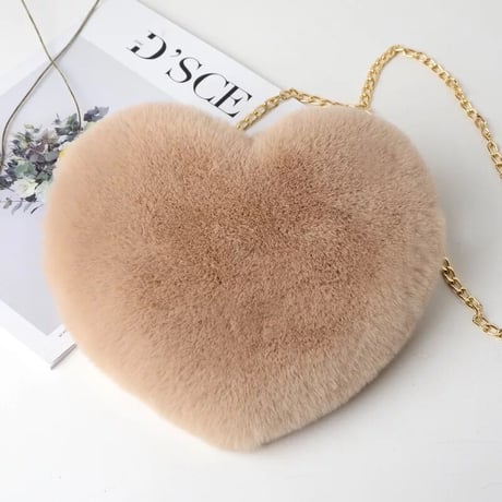 Heart Ecofur Pochette  Bag/6color