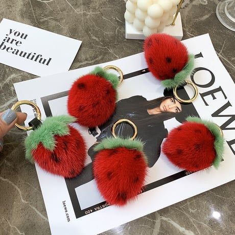 Strawberry Fur Charm