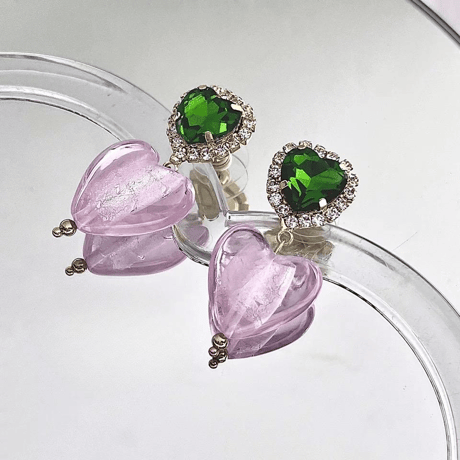 Heart Translucent Pierce/2color