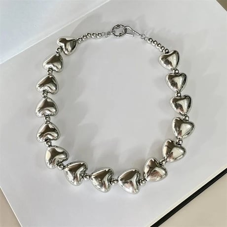 Heart Plump Metal Necklace
