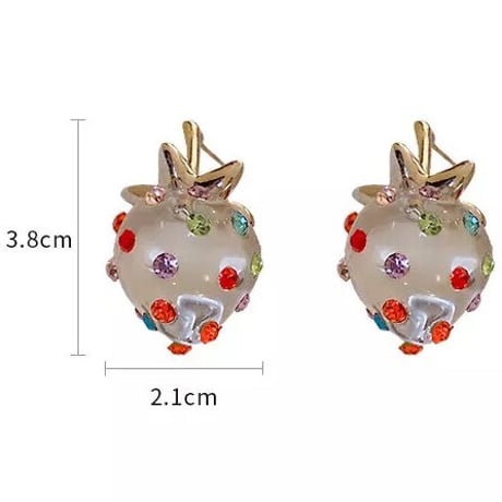 Strawberry Colorful Clear Pierce