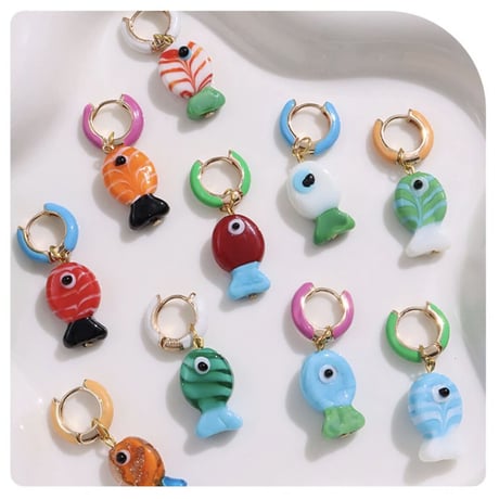 Cute Fish Hoop Pierce/11color