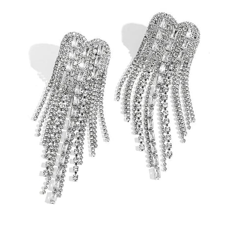 Heart Crystal Fringe Pierce