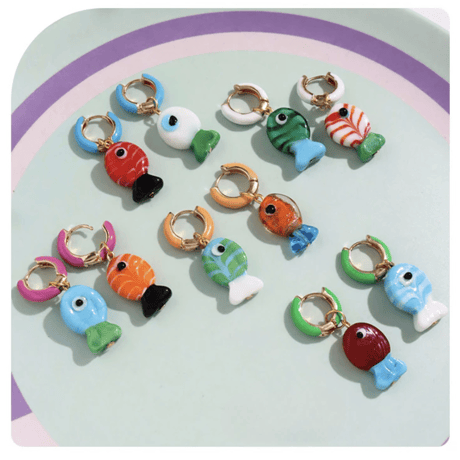 Cute Fish Hoop Pierce/11color