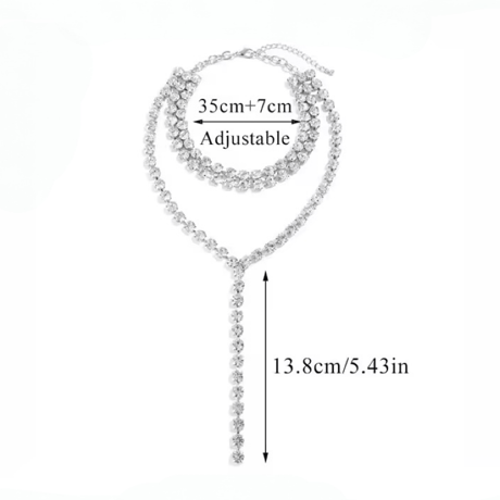 Crystal Double Choker Necklace