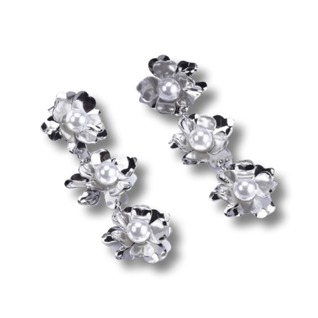 Metal Flower Drop Pierce/2color