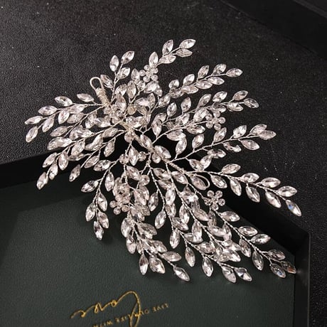 Big Crystal Leaf Head Jewelry/2color