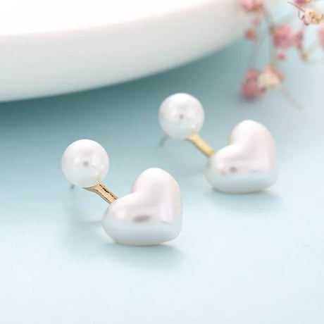 Pearl Drop Heart Pierce