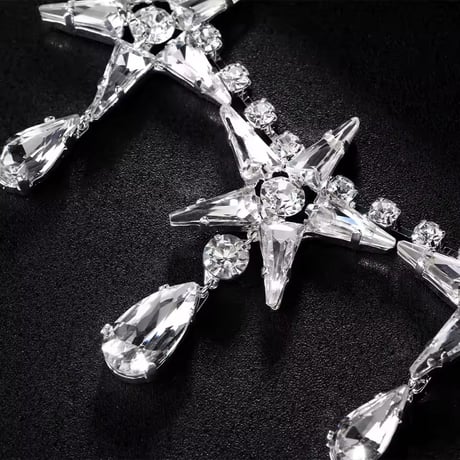 Star Big Crystal Double Necklace