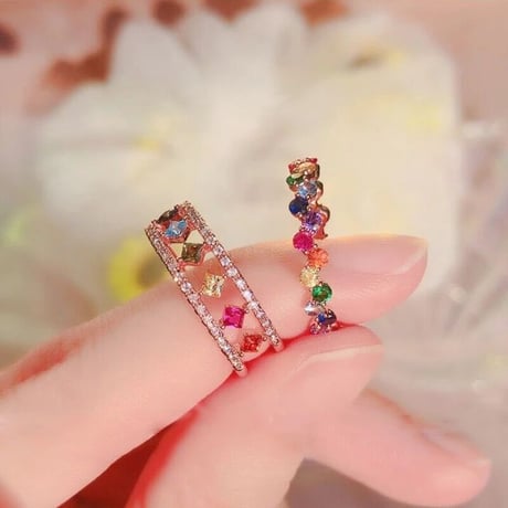 Rainbow Twin Ring