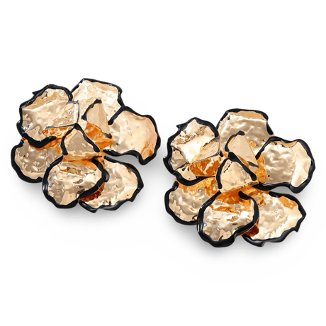Metal Bicolor Flower Pierce