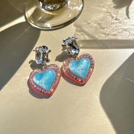 Translucent Candy Heart  Pierce/4color