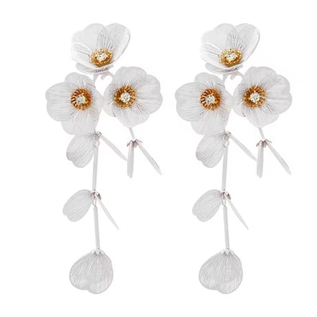 Flower Petal Tassel Pierce/5color