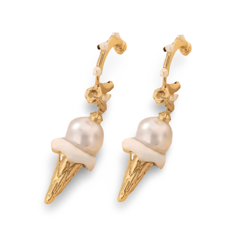 Pearl Icecream Hoop Pierce