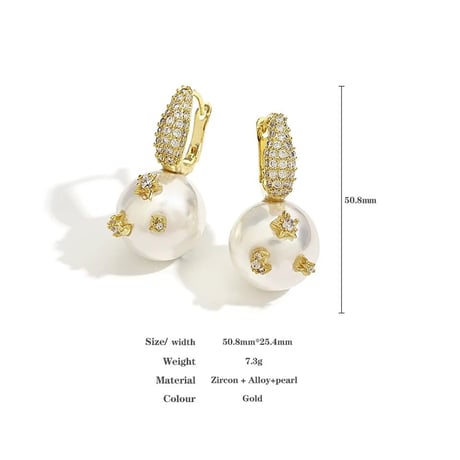 Moon&Star Pave ClipPierce