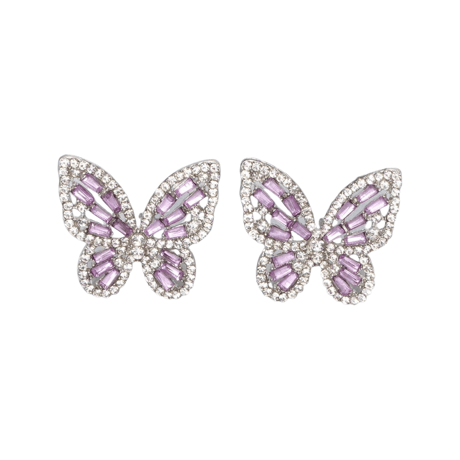 Crystal Butterfly Pierce/3color