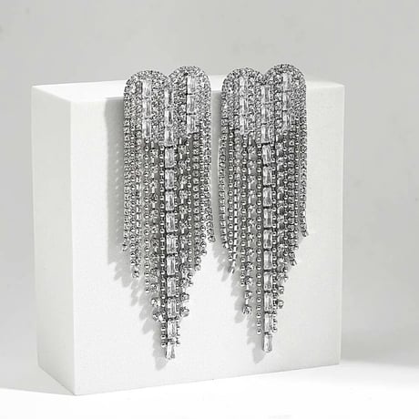 Heart Crystal Fringe Pierce
