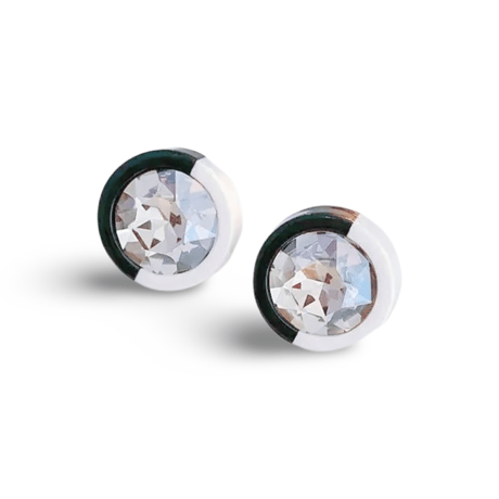 Bicolor Crystal Circle Pierce