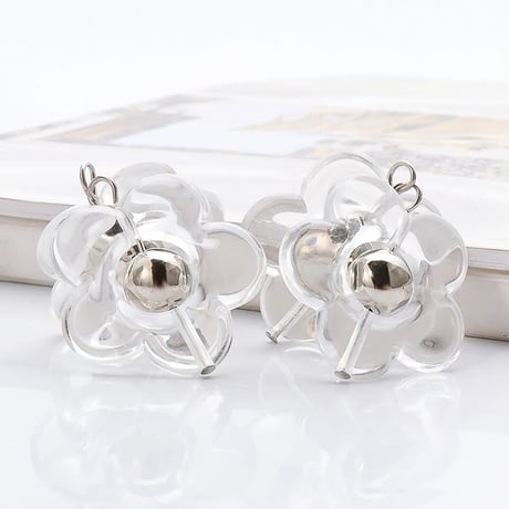 Double Flower Clear Pierce