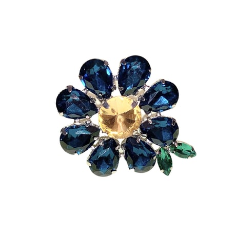 Crystal Flower Ring/2color