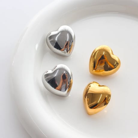 Plump Metal Heart Pierce/2color