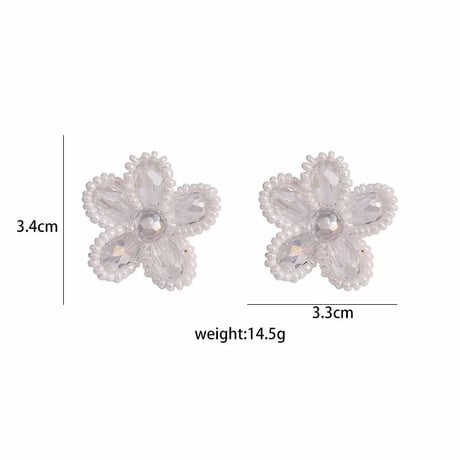 Flower Crystal Beads Pierce