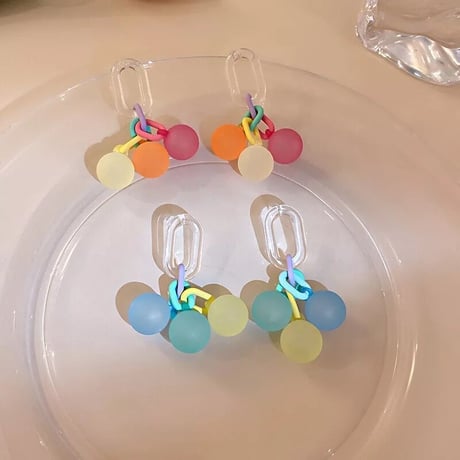 Frosted Glass Ball Pierce/2color