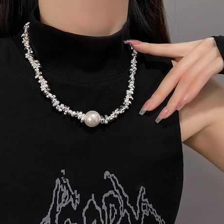 Pearl Ragged Chain Necklace