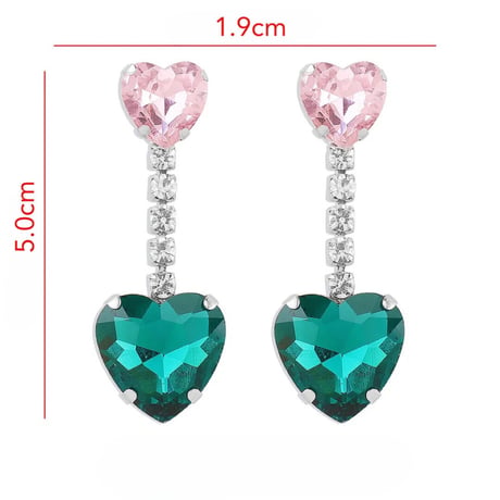 Double Heart Crystal Pierce