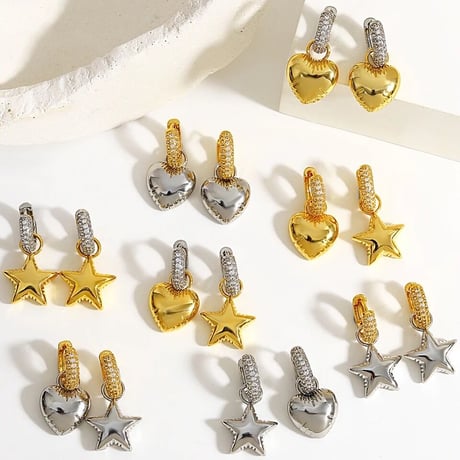Heart&Star Balloon Pierce/2color
