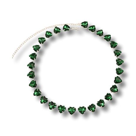 Heart Crystal Necklace/3color