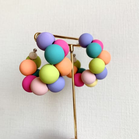 Colorful Ball Hoop Pierce