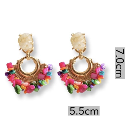 Colorful Shell&Stone Pierce