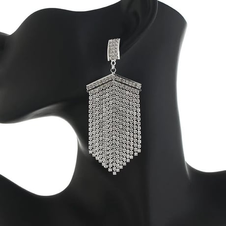 Crystal Stone Fringe Pierce
