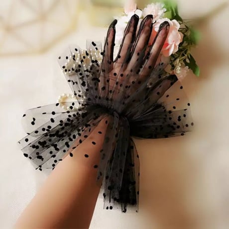 Sheer Tulle Short Glove/3color