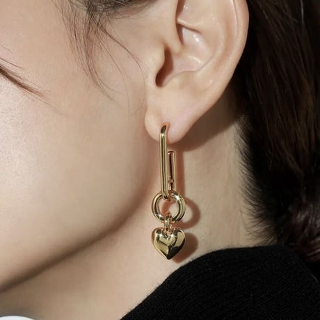 Metal Drop Heart Pierce/2color
