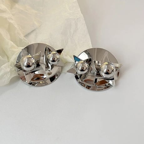 Metal Double Star&Ball Pierce