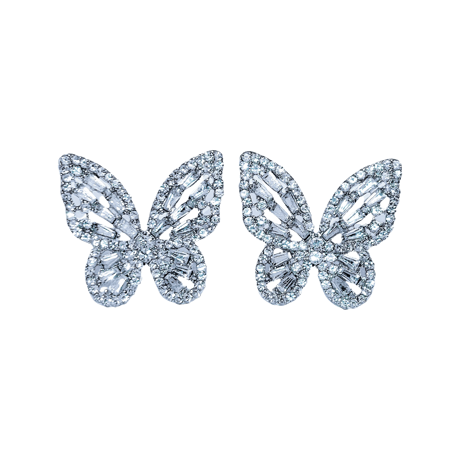 Crystal Butterfly Pierce/3color