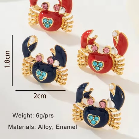 Crab with Pearl Pierce/2color