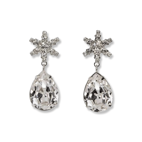 Snow Crystal  Drop Pierce
