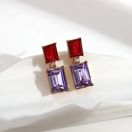 Double Square Crystal Pierce/3color