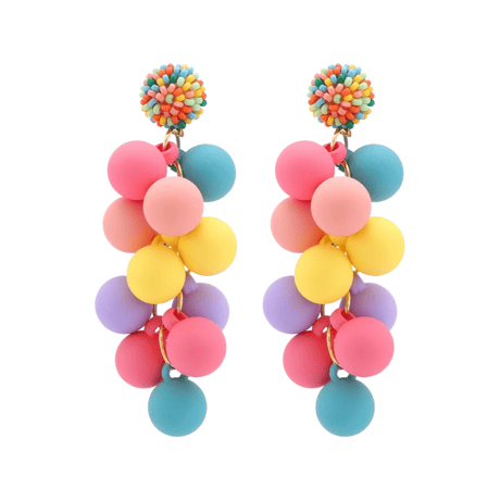 Colorful Beads&Ball Pierce