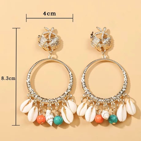 Shell Jingling Metal Hoop Pierce